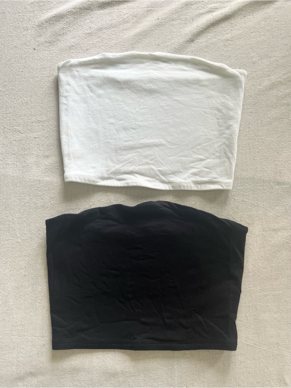 Garage Basic Crop Tube Tops Bundle Black & White Size P/S (Set of 2)